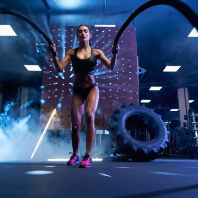 muscular-young-woman-training-with-ropes